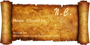 Neer Cicelle névjegykártya